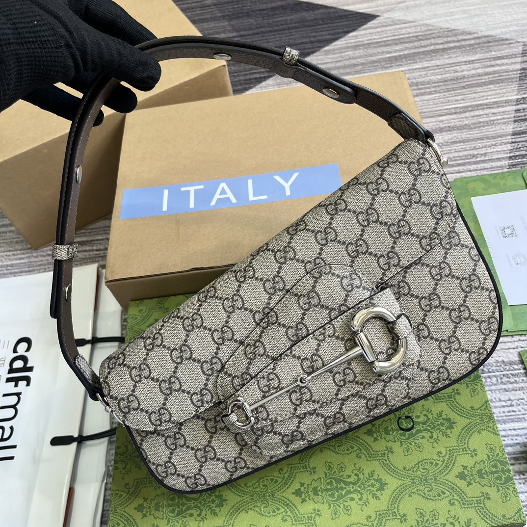 GUCCI HORSEBIT 1955 SMALL SHOULDER BAG 10.4 x 6.7-4.1 x 3.1-1.6 - Image 5