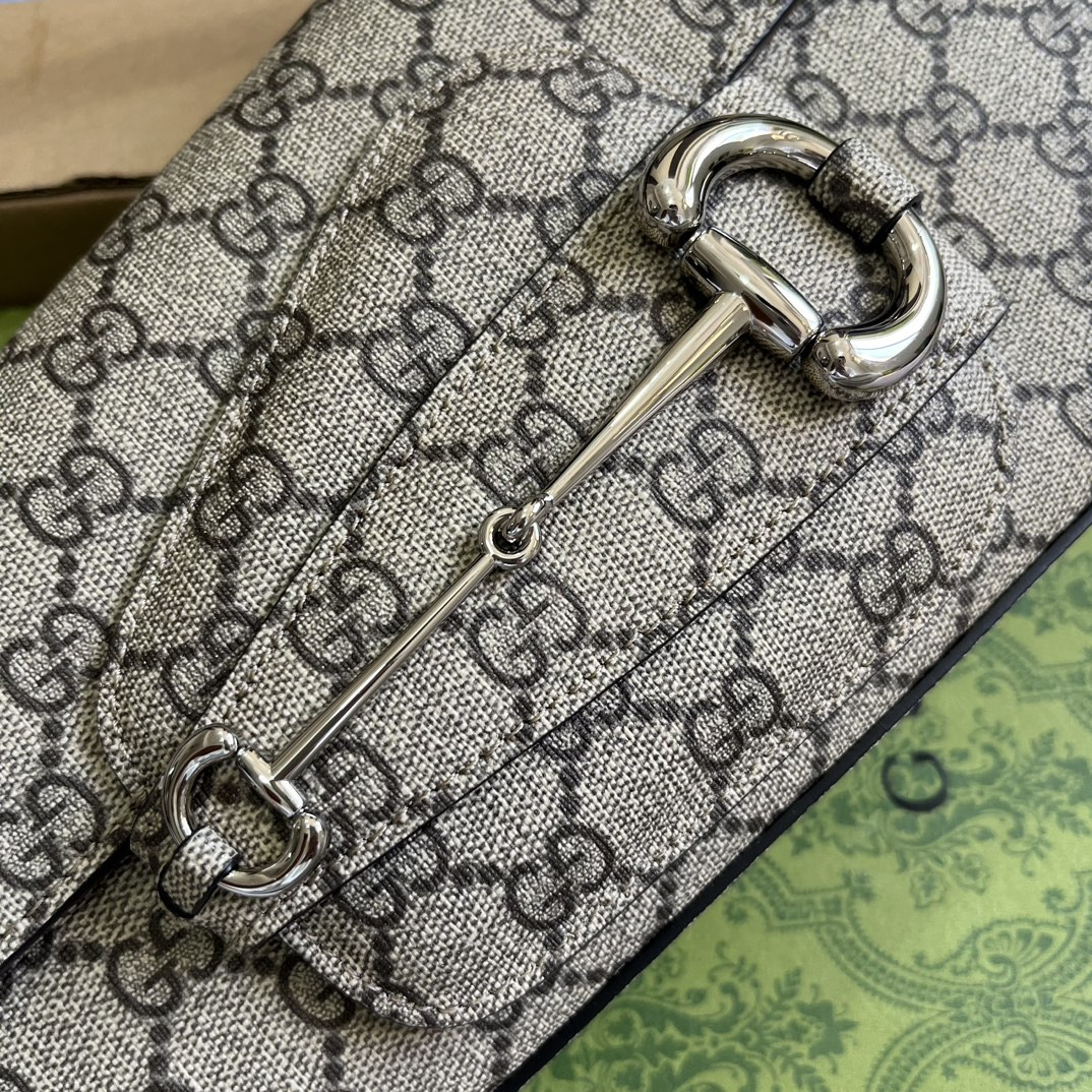 GUCCI HORSEBIT 1955 SMALL SHOULDER BAG 10.4 x 6.7-4.1 x 3.1-1.6 - Image 6