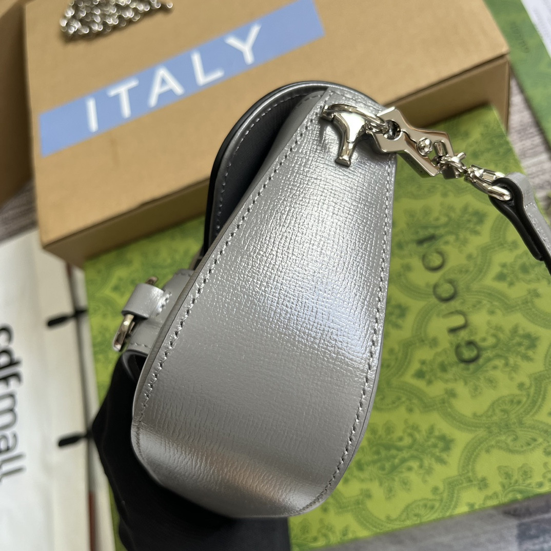 GUCCI HORSEBIT 1955 MINI SHOULDER BAG GRAY 7.7 x 5-3.1 x 2.4-1.2 - Image 8