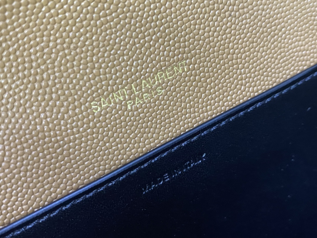 UPTOWN CHAIN WALLET IN GRAIN DE POUDRE EMBOSSED LEATHER TAUPE 7.5 X 4.7 X 1.2 INCHES - Image 8