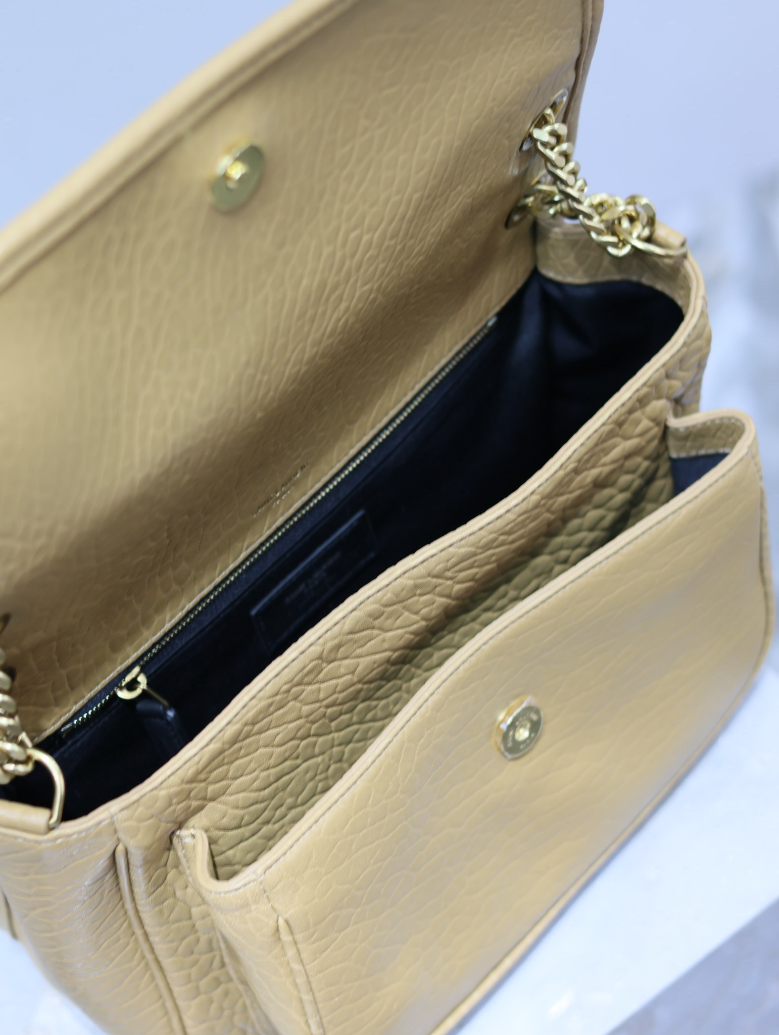 YSL NIKI MEDIUM IN VINTAGE LEATHER DARK CORK 11 X 7.8 X 3.3 INCHES - Image 10