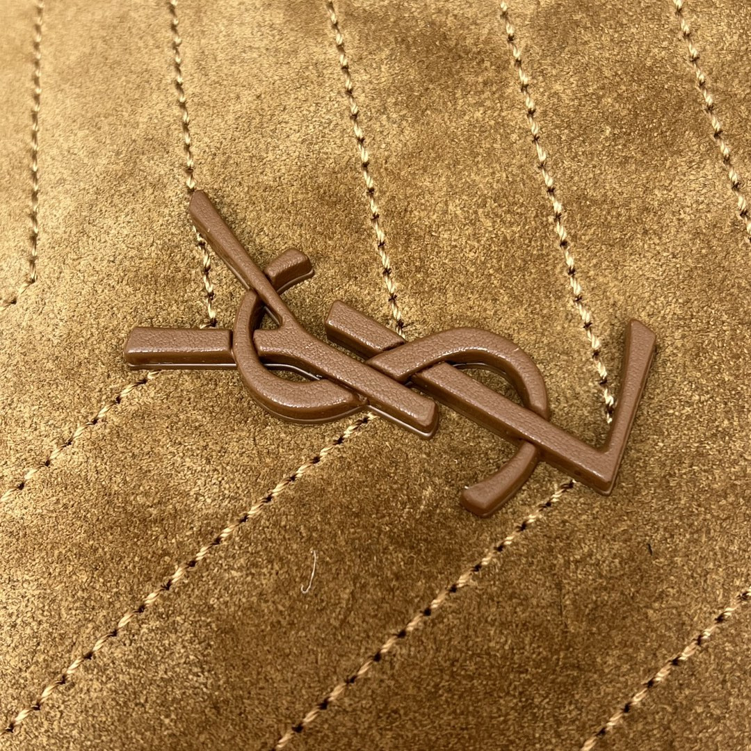 YSL NIKI MEDIUM SHOPPING IN SUEDE BROWN 12.9 X 10.6 X 4.5 INCHES - Image 6