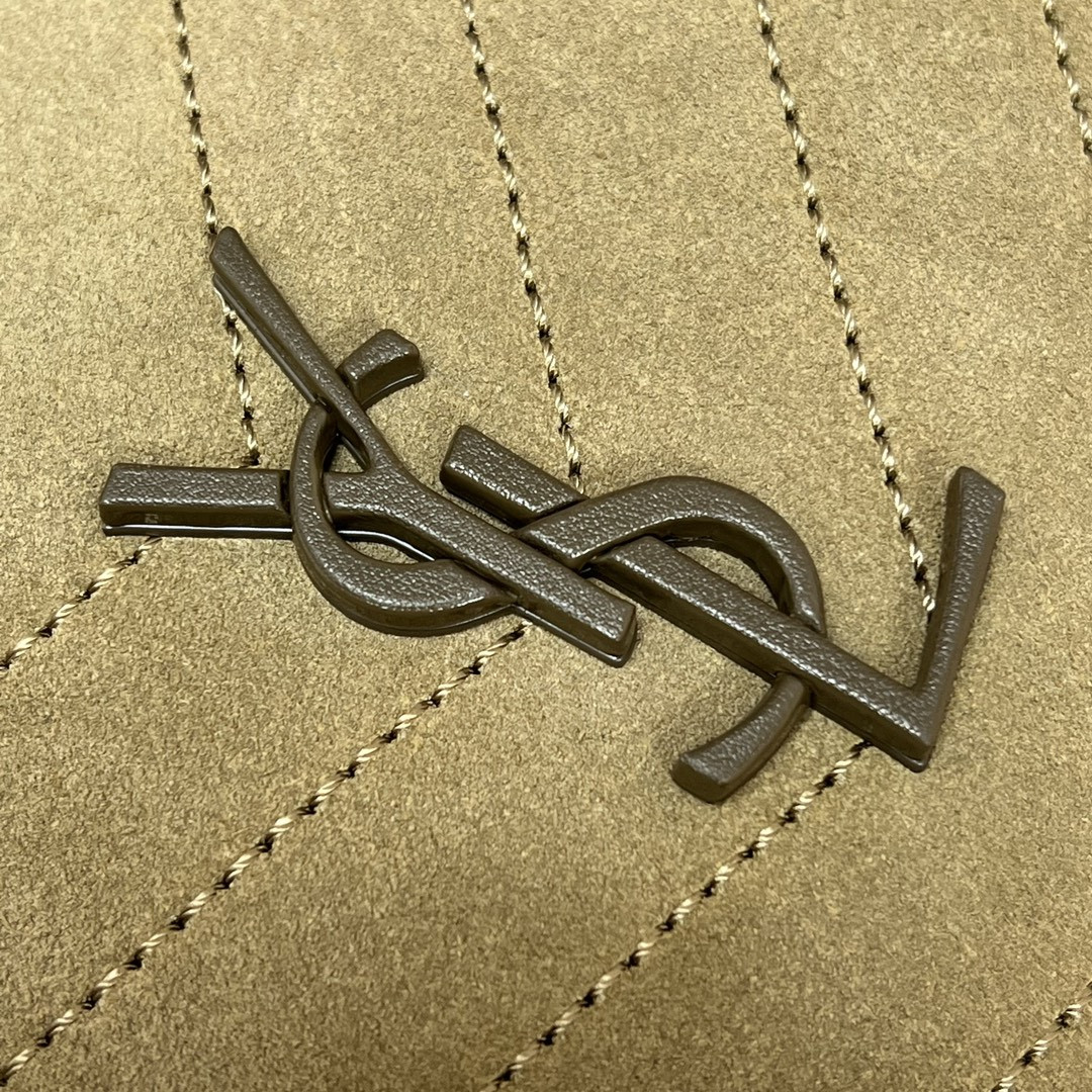 YSL NIKI MEDIUM SHOPPING IN SUEDE BARLEY GREEN 12.9 X 10.6 X 4.5 INCHES - Image 6