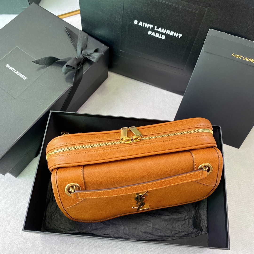 YSL NIKI MEDIUM IN VINTAGE LEATHER ORANGE 11 X 7.8 X 3.3 INCHES - Image 4
