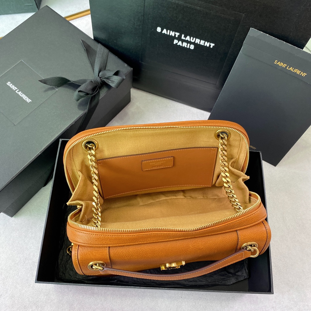 YSL NIKI MEDIUM IN VINTAGE LEATHER ORANGE 11 X 7.8 X 3.3 INCHES - Image 9