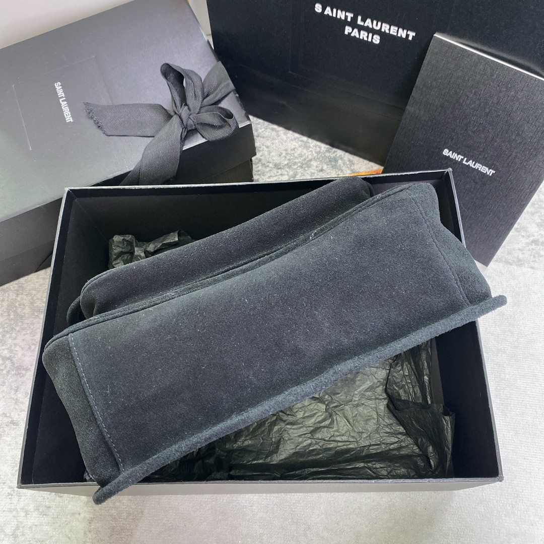 YSL NIKI MEDIUM IN SUEDE BLACK 11 X 7.8 X 3.3 INCHES - Image 5
