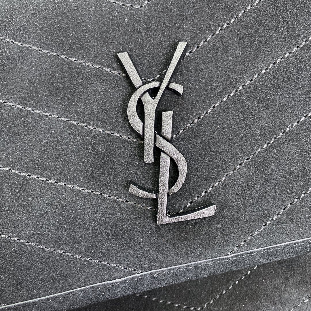 YSL NIKI MEDIUM IN SUEDE BLACK 11 X 7.8 X 3.3 INCHES - Image 7