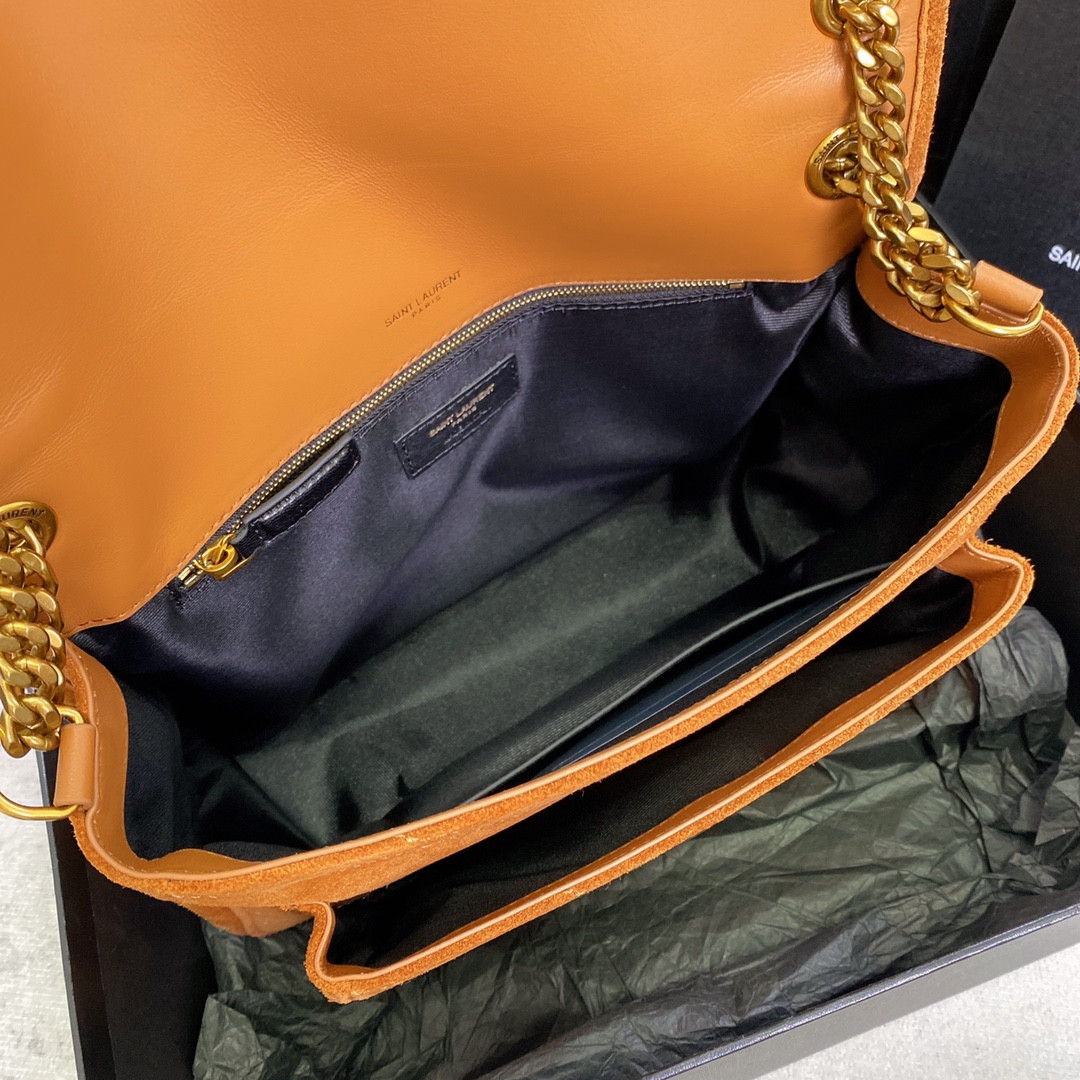 YSL NIKI MEDIUM IN SUEDE ORANGE 11 X 7.8 X 3.3 INCHES - Image 10