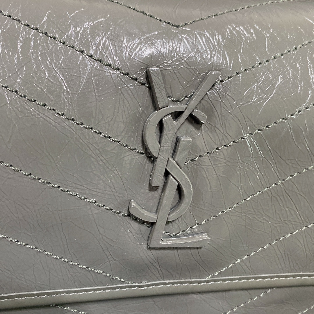 YSL NIKI MEDIUM IN VINTAGE LEATHER STORM 11 X 7.8 X 3.3 INCHES - Image 7