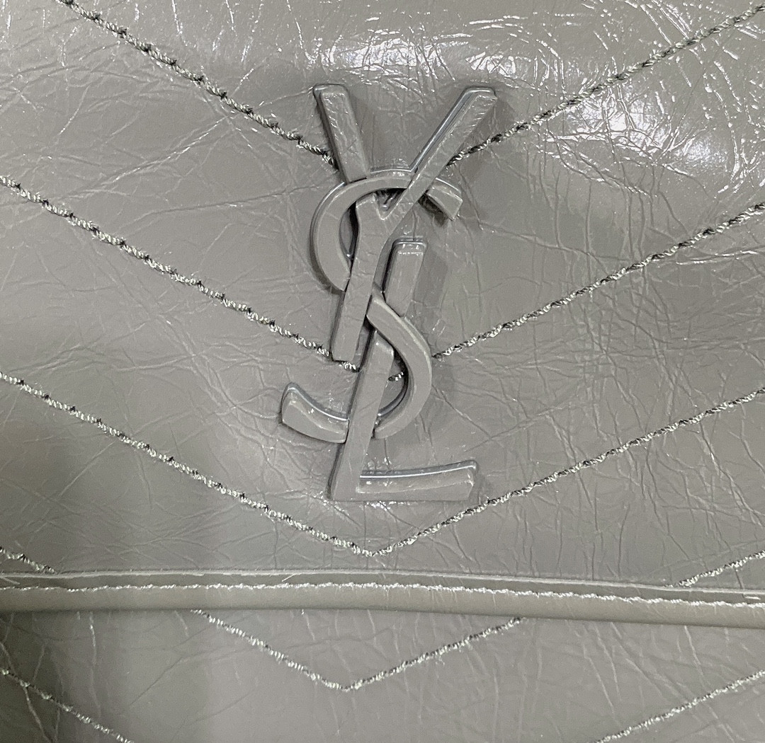YSL NIKI BABY IN VINTAGE LEATHER STORM 8.2 X 6 X 2.9 INCHES - Image 7