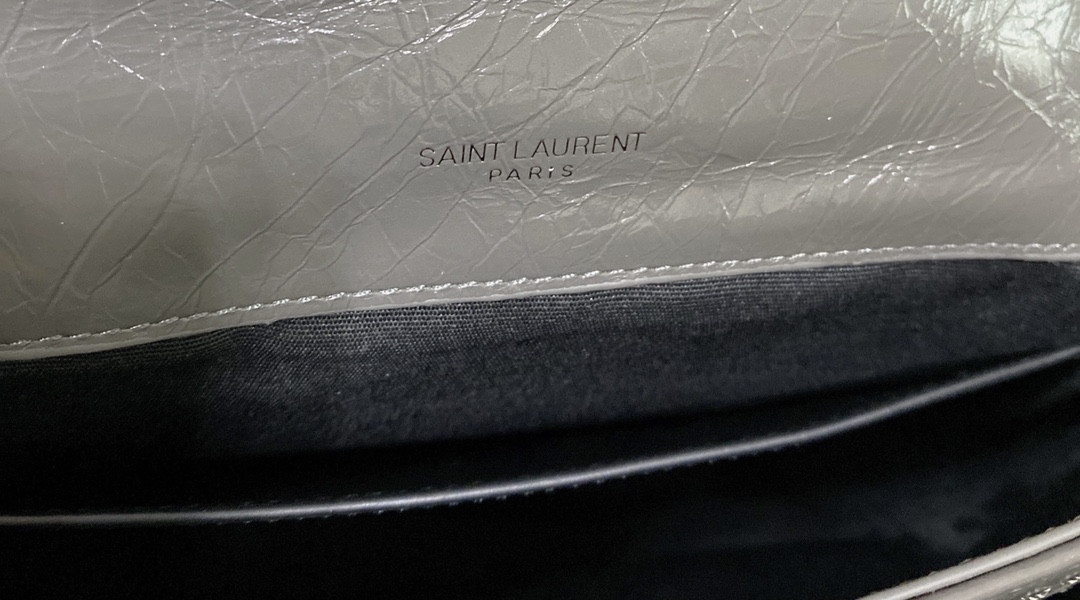 YSL NIKI BABY IN VINTAGE LEATHER STORM 8.2 X 6 X 2.9 INCHES - Image 13