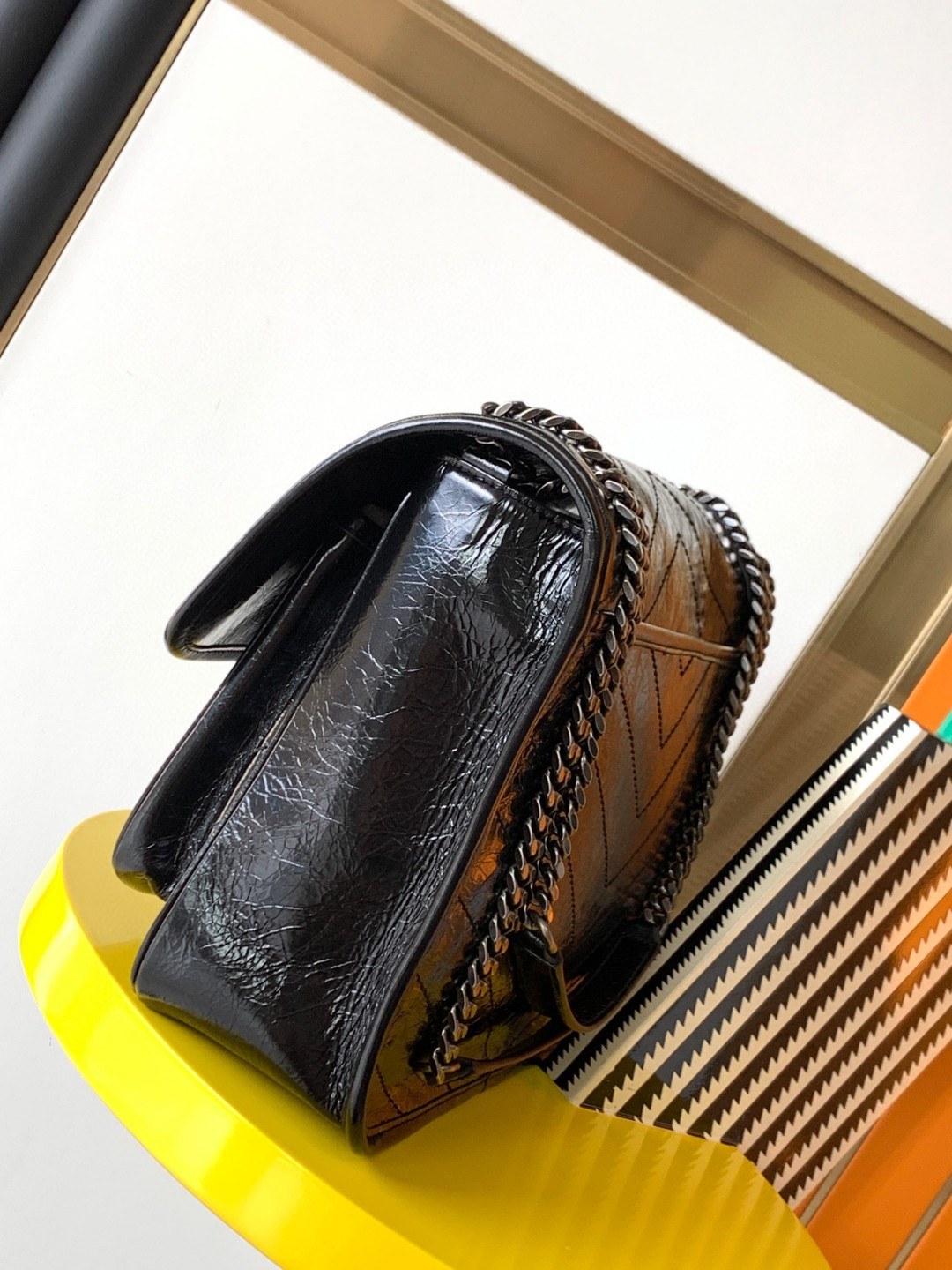 YSL NIKI LARGE IN VINTAGE LEATHER 12.5 X 9 X 3.5 INCHES - Image 3