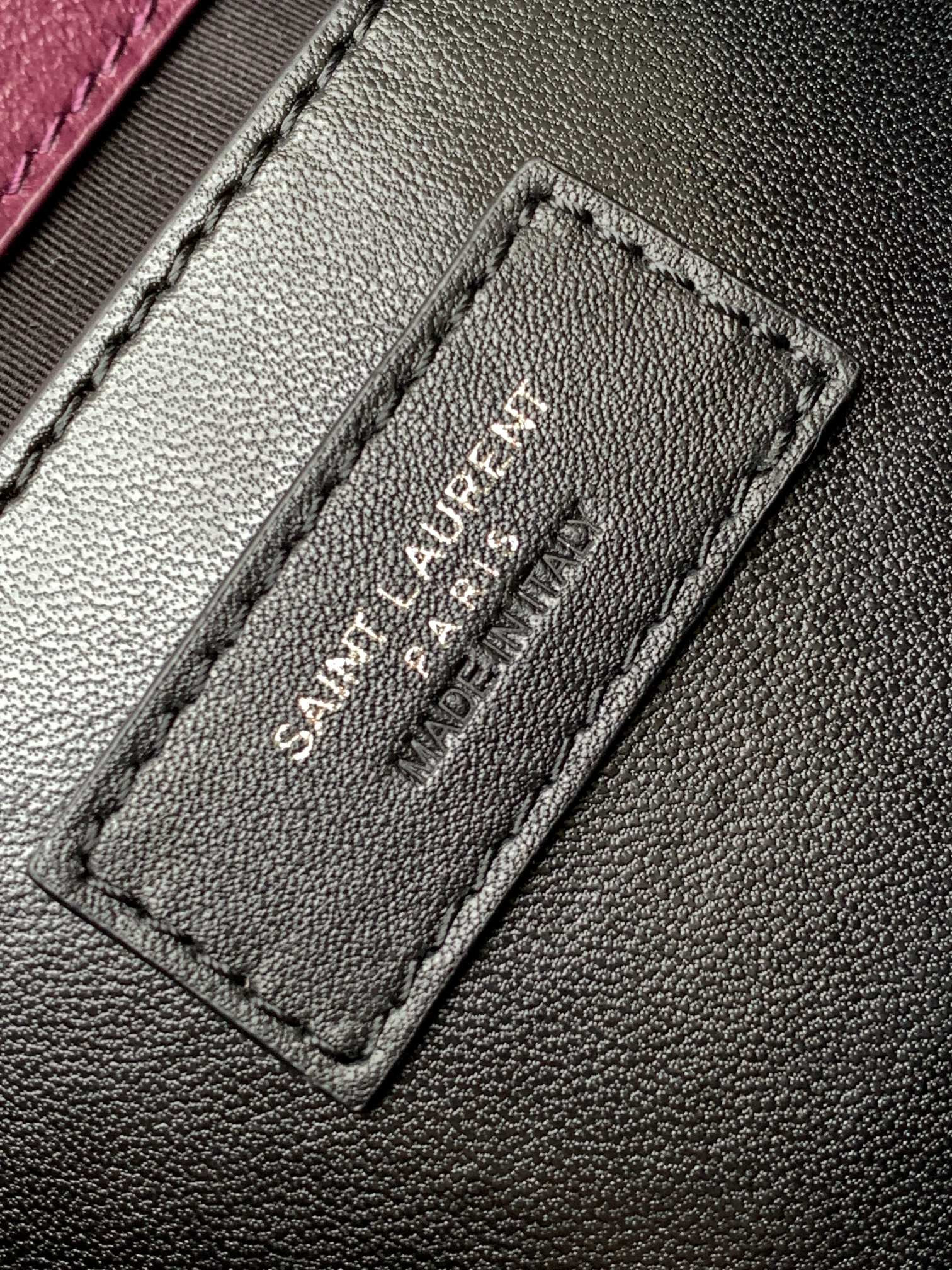 YSL NIKI BABY IN VINTAGE LEATHER PURPLE 8.2 X 6 X 2.9 INCHES - Image 10