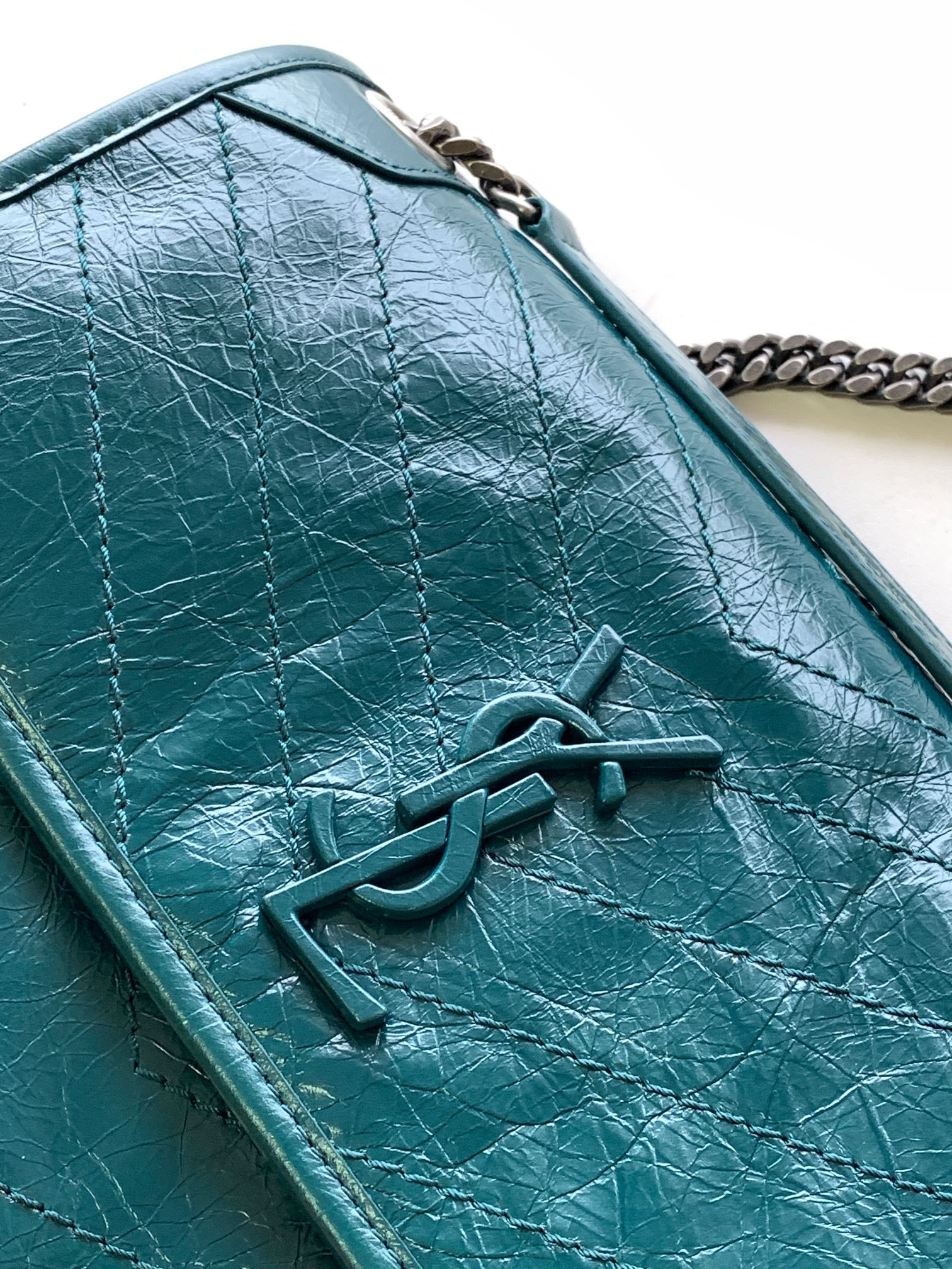 YSL NIKI MEDIUM IN VINTAGE LEATHER 11 X 7.8 X 3.3 INCHES - Image 6