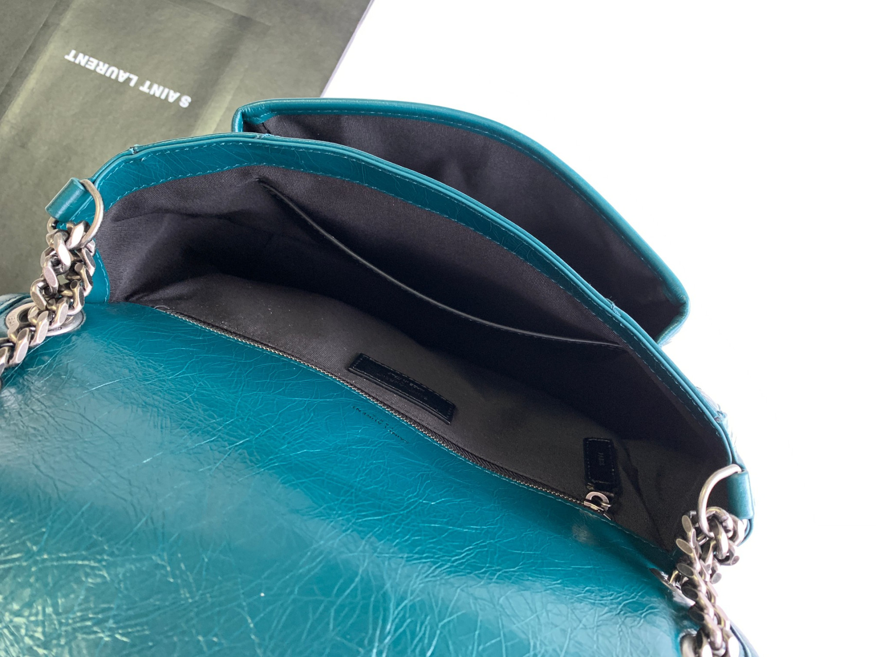 YSL NIKI MEDIUM IN VINTAGE LEATHER 11 X 7.8 X 3.3 INCHES - Image 9