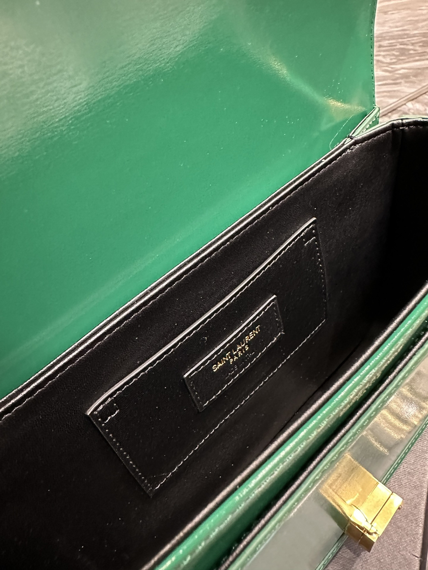 YSL SOLFERINO MEDIUM SATCHEL IN BOX SAINT LAURENT GREEN 9.1 X 6.3 X 2.4 INCHES - Image 18
