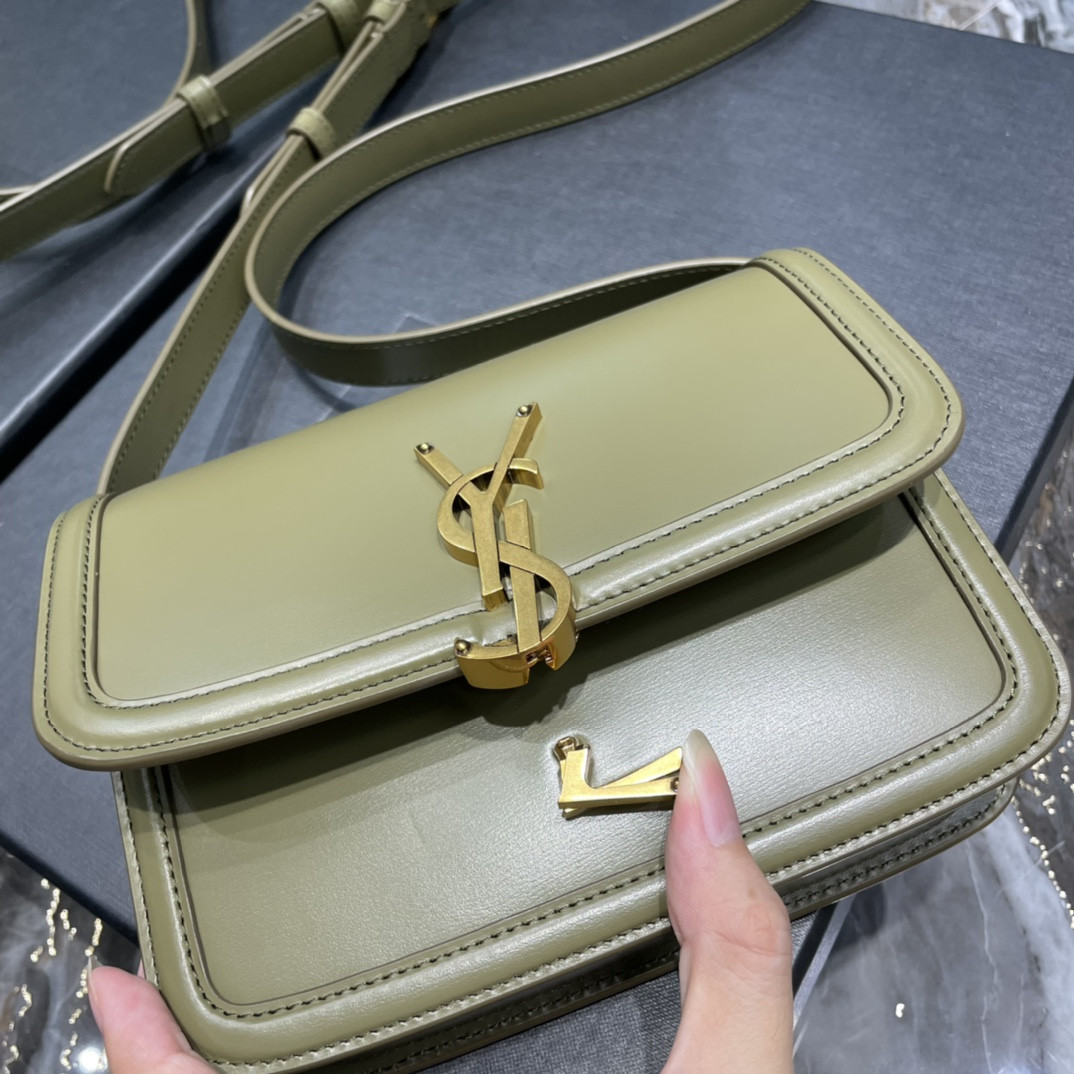 YSL SOLFERINO SMALL SATCHEL IN BOX SAINT LAURENT Avocado GREEN 7.4 X 5.1 X 1.9 INCHES - Image 8