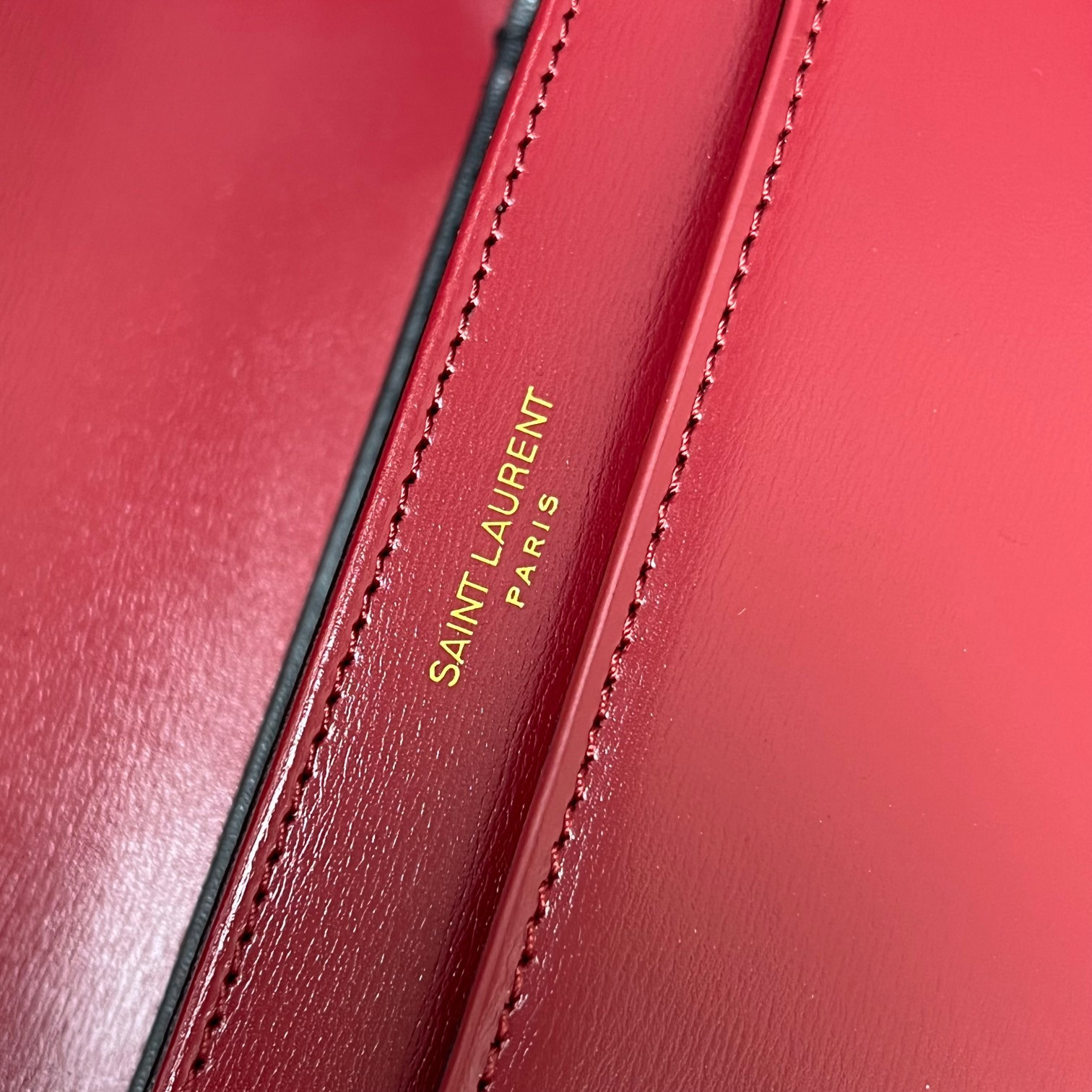 YSL SOLFERINO SMALL SATCHEL IN BOX SAINT LAURENT RED 7.4 X 5.1 X 1.9 INCHES - Image 8