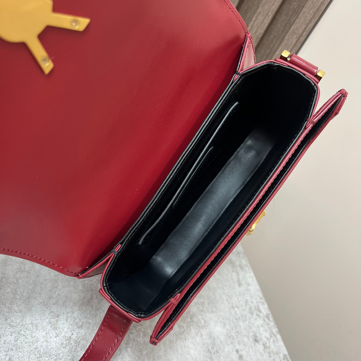 YSL SOLFERINO SMALL SATCHEL IN BOX SAINT LAURENT RED 7.4 X 5.1 X 1.9 INCHES - Image 9