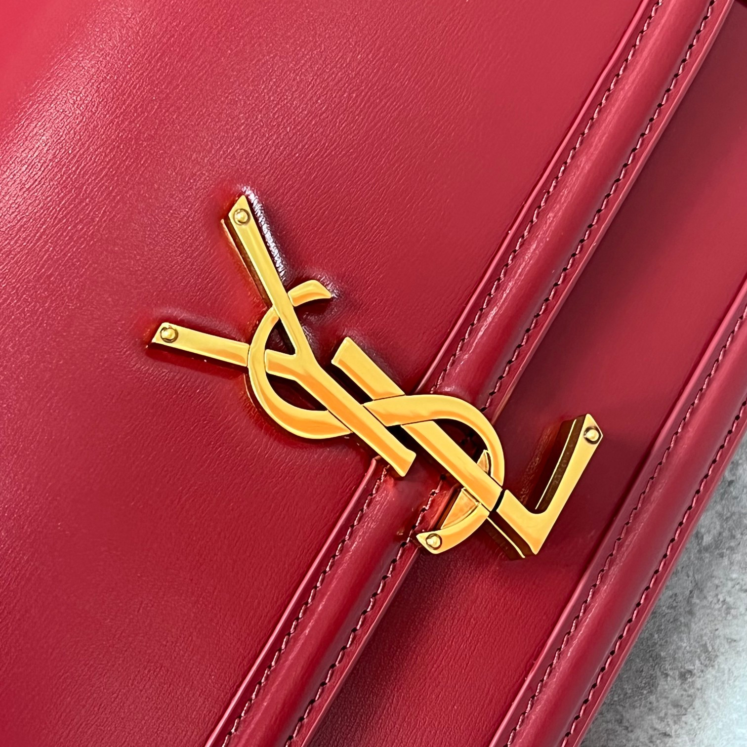 YSL SOLFERINO MEDIUM SATCHEL IN BOX SAINT LAURENT RED 9.1 X 6.3 X 2.4 INCHES - Image 6