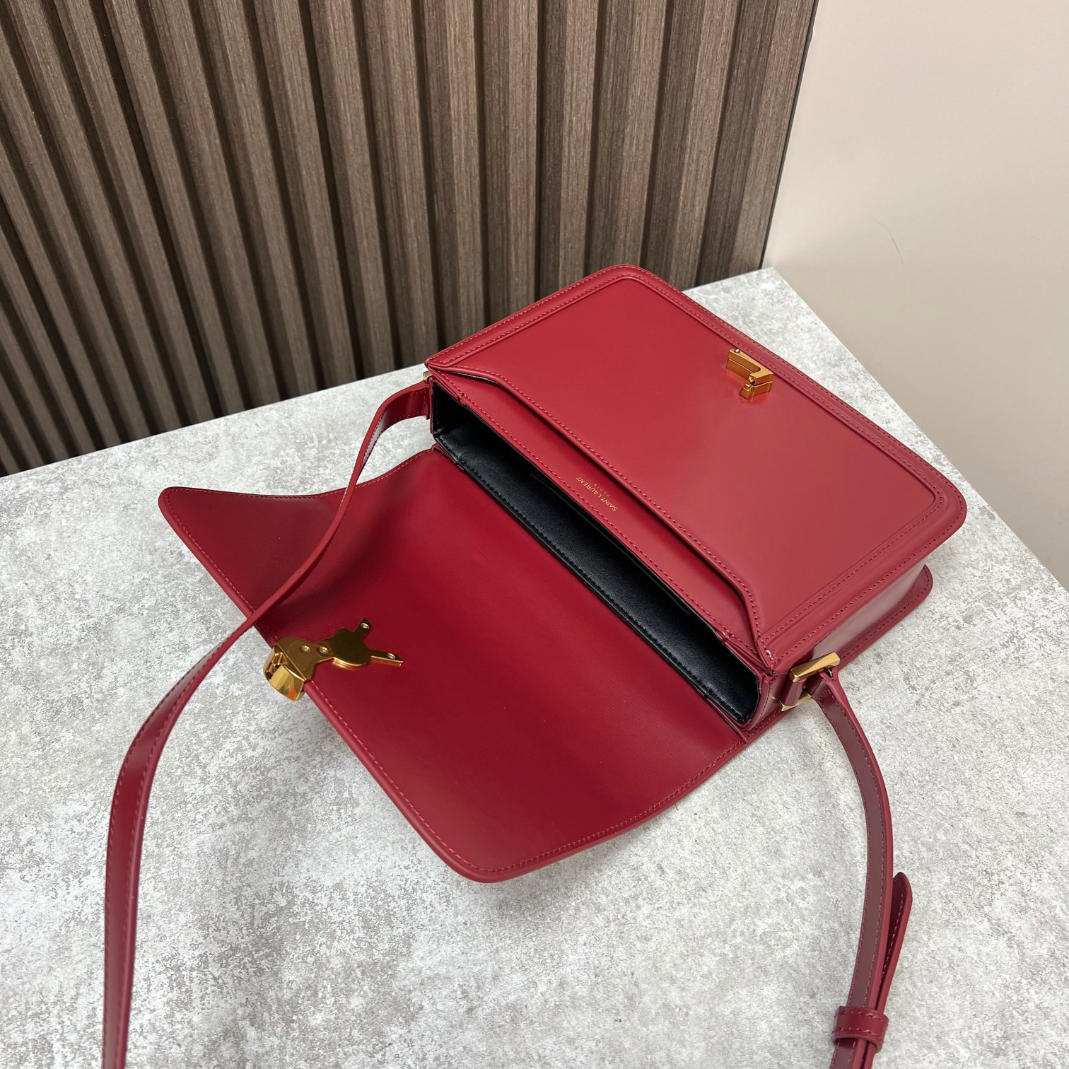 YSL SOLFERINO MEDIUM SATCHEL IN BOX SAINT LAURENT RED 9.1 X 6.3 X 2.4 INCHES - Image 7