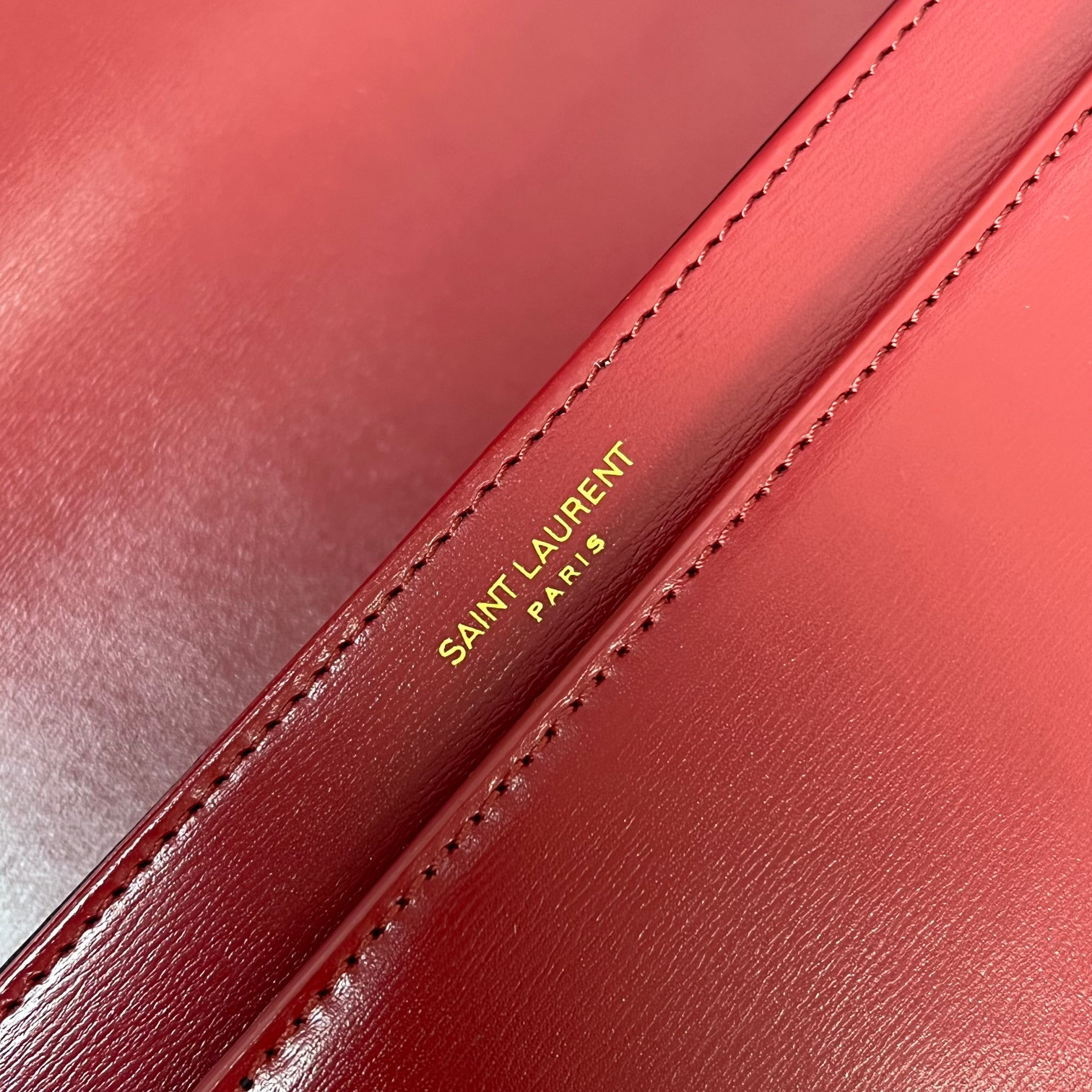 YSL SOLFERINO MEDIUM SATCHEL IN BOX SAINT LAURENT RED 9.1 X 6.3 X 2.4 INCHES - Image 8