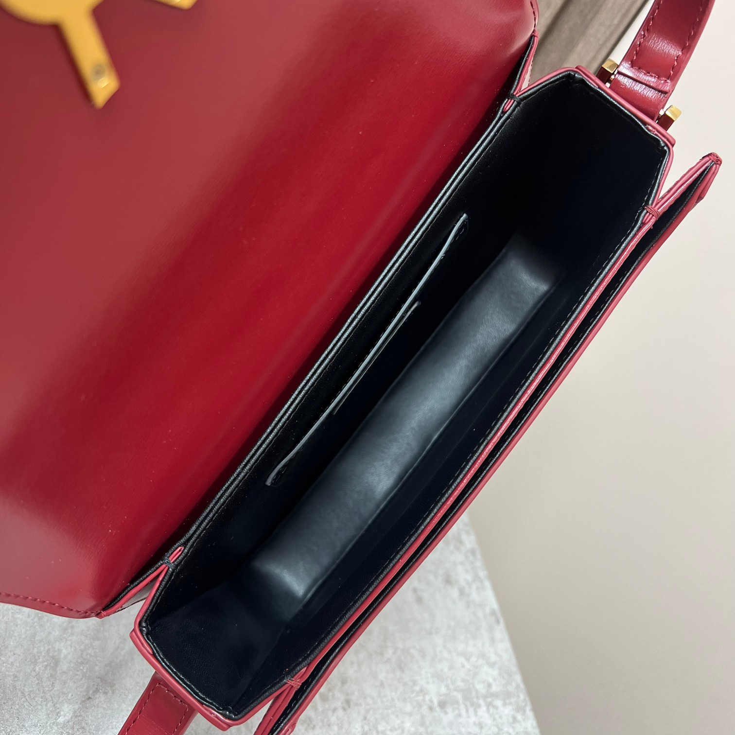 YSL SOLFERINO MEDIUM SATCHEL IN BOX SAINT LAURENT RED 9.1 X 6.3 X 2.4 INCHES - Image 9