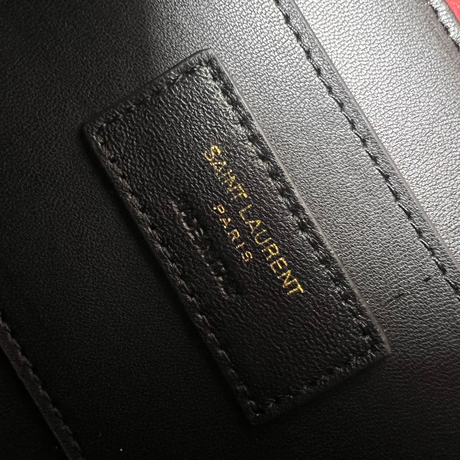 YSL SOLFERINO MEDIUM SATCHEL IN BOX SAINT LAURENT RED 9.1 X 6.3 X 2.4 INCHES - Image 10