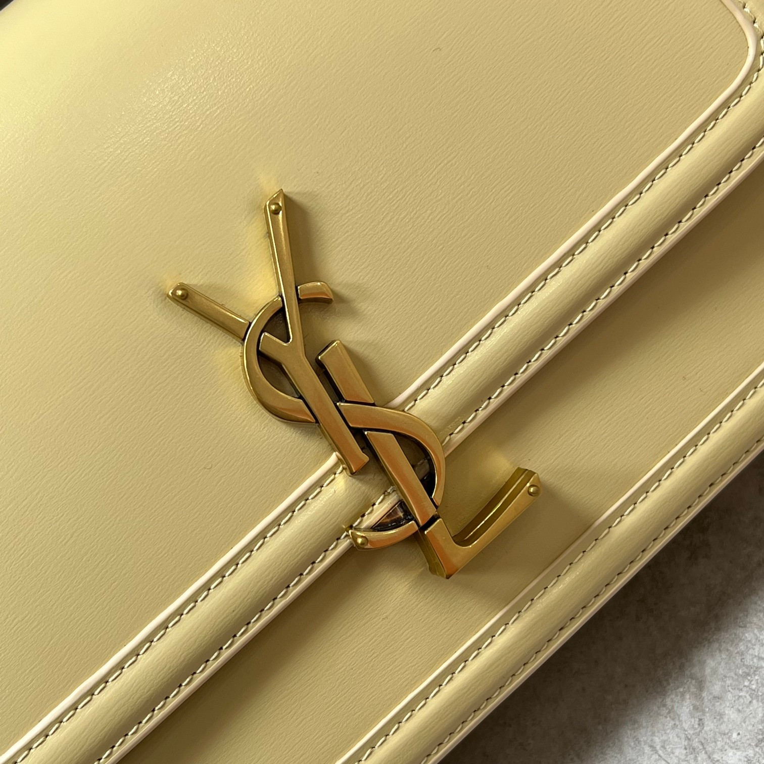 YSL SOLFERINO MEDIUM SATCHEL IN BOX SAINT LAURENT YELLOW 9.1 X 6.3 X 2.4 INCHES - Image 6