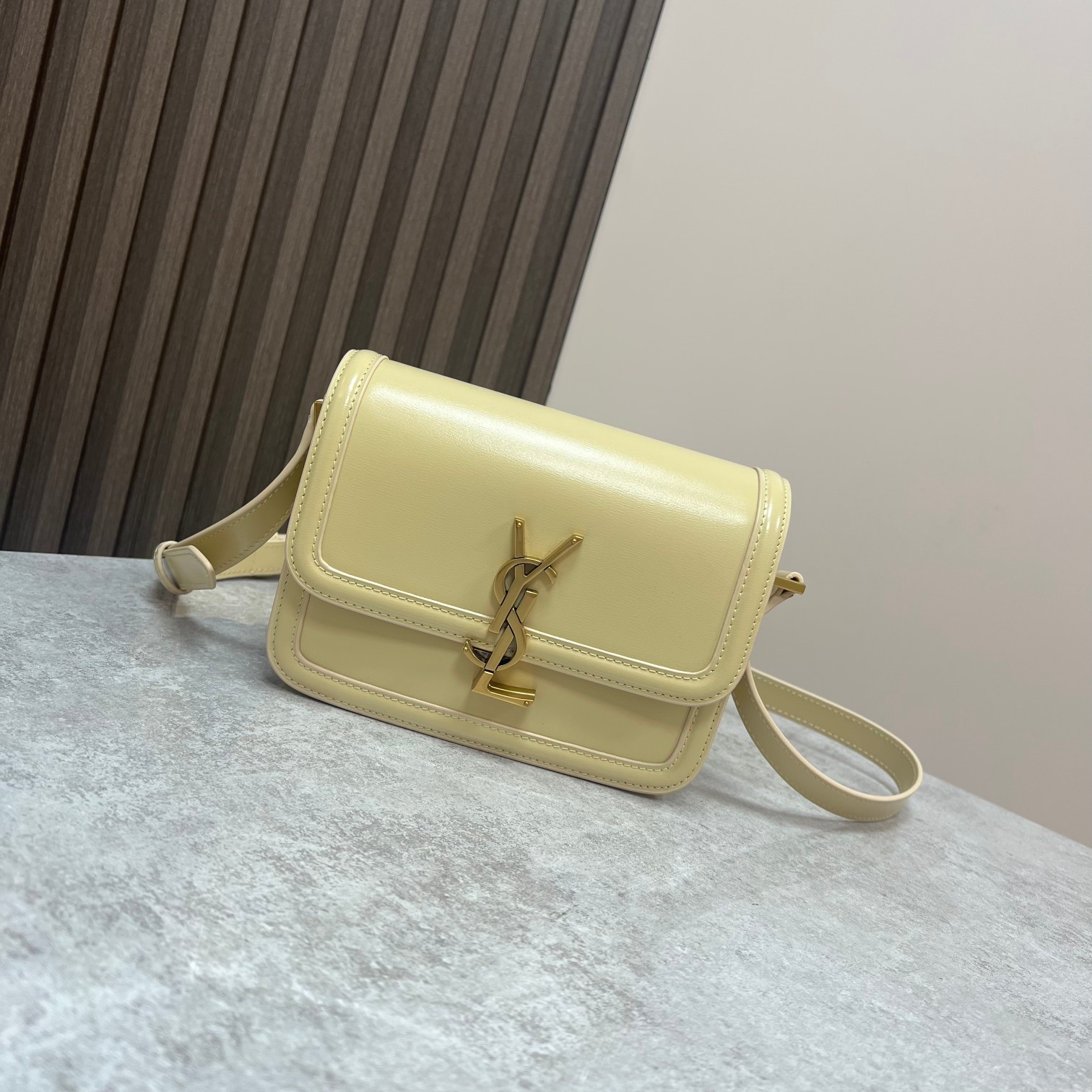 YSL SOLFERINO SMALL SATCHEL IN BOX SAINT LAURENT YELLOW 7.4 X 5.1 X 1.9 INCHES - Image 2