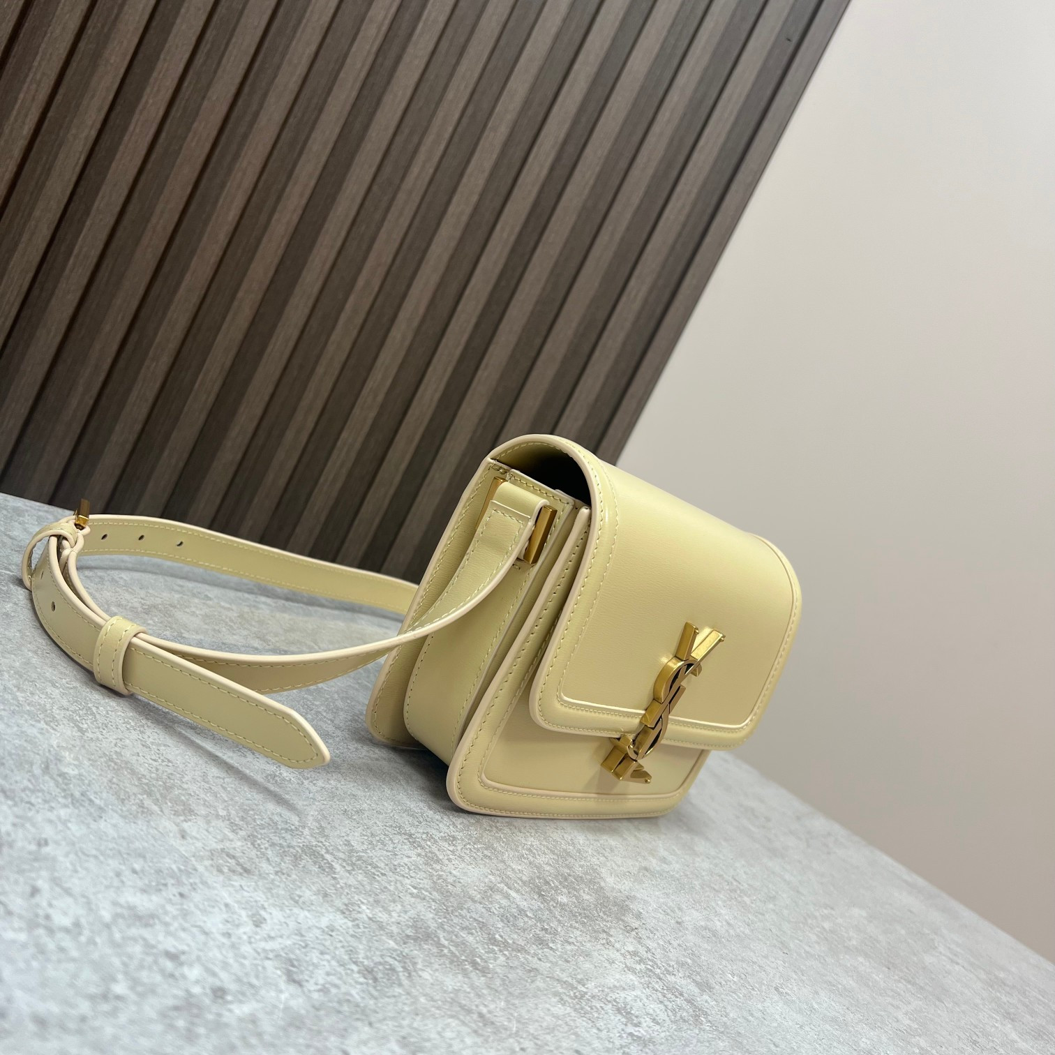 YSL SOLFERINO SMALL SATCHEL IN BOX SAINT LAURENT YELLOW 7.4 X 5.1 X 1.9 INCHES - Image 3