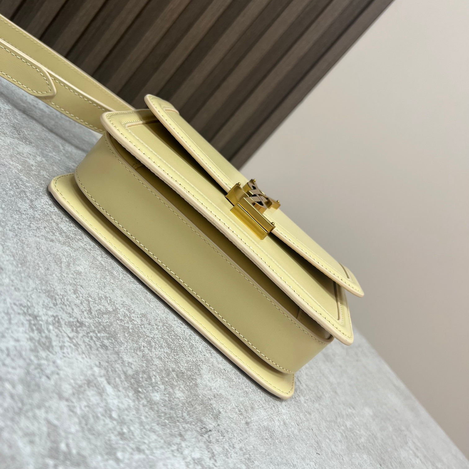 YSL SOLFERINO SMALL SATCHEL IN BOX SAINT LAURENT YELLOW 7.4 X 5.1 X 1.9 INCHES - Image 5