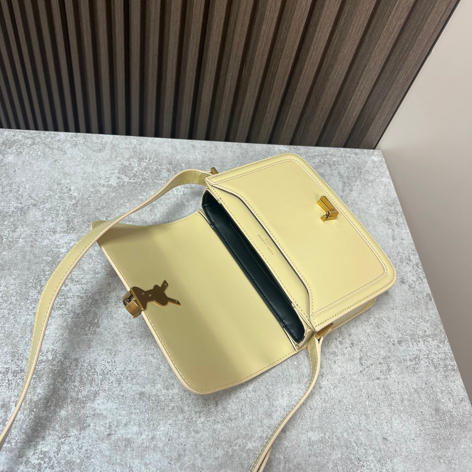 YSL SOLFERINO SMALL SATCHEL IN BOX SAINT LAURENT YELLOW 7.4 X 5.1 X 1.9 INCHES - Image 7