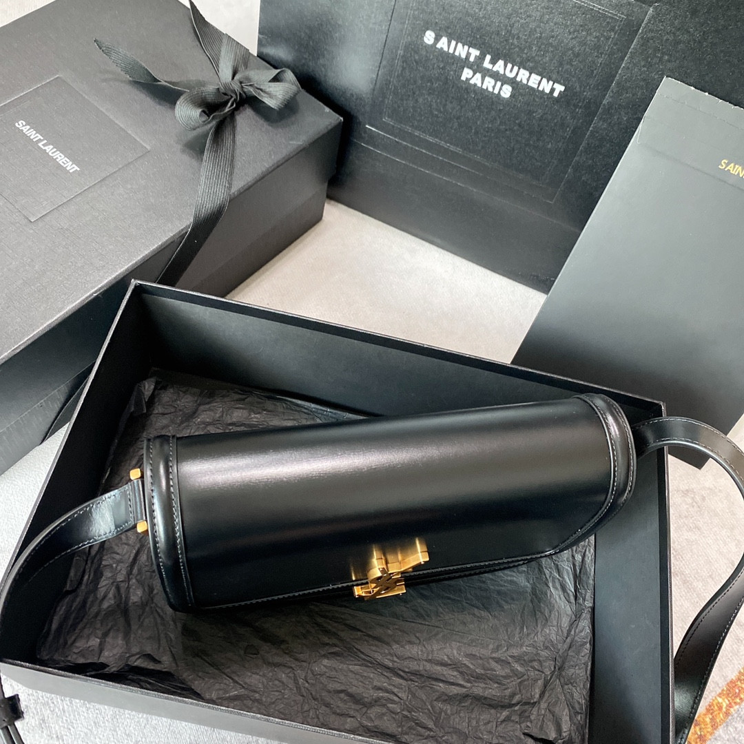 YSL SOLFERINO MEDIUM SATCHEL IN BOX SAINT LAURENT BLACK 9.1 X 6.3 X 2.4 INCHES - Image 4