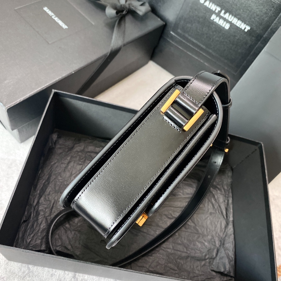 YSL SOLFERINO MEDIUM SATCHEL IN BOX SAINT LAURENT BLACK 9.1 X 6.3 X 2.4 INCHES - Image 5