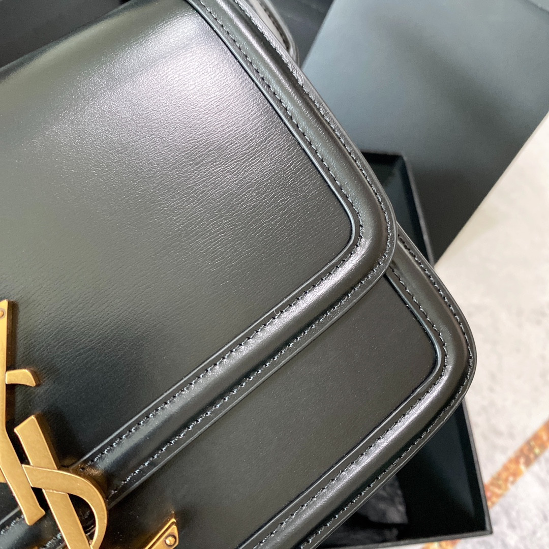 YSL SOLFERINO MEDIUM SATCHEL IN BOX SAINT LAURENT BLACK 9.1 X 6.3 X 2.4 INCHES - Image 7
