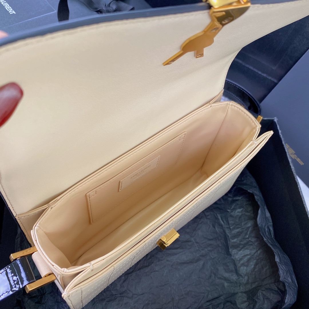 YSL SOLFERINO MEDIUM SATCHEL IN BOX SAINT LAURENT 9.1 X 6.3 X 2.4 INCHES - Image 9