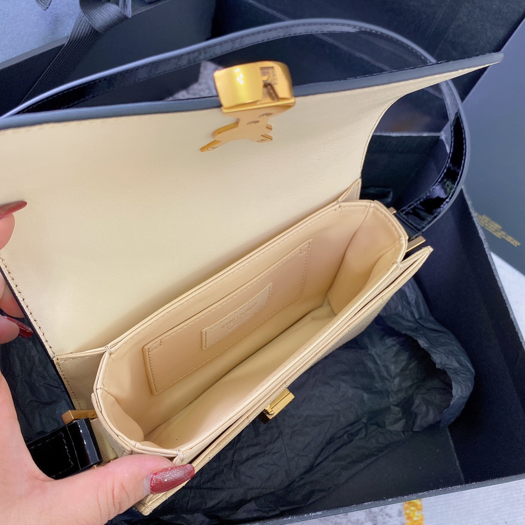 YSL SOLFERINO SMALL SATCHEL IN BOX SAINT LAURENT 7.4 X 5.1 X 1.9 INCHES - Image 10