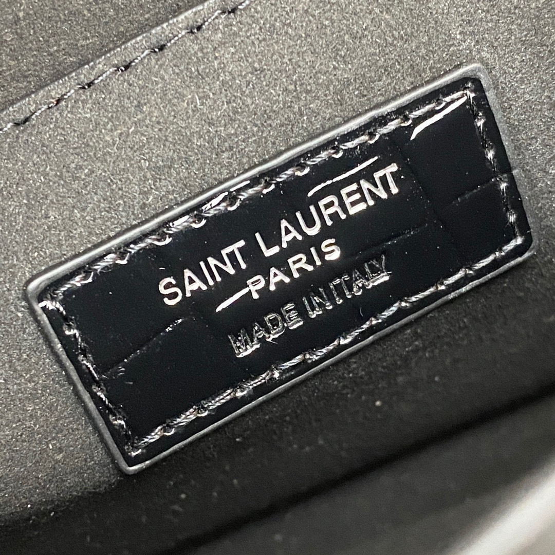 YSL SUNSET MEDIUM IN CROCODILE-EMBOSSED LEATHER NOIR(22*16*6.5cm) - Image 10