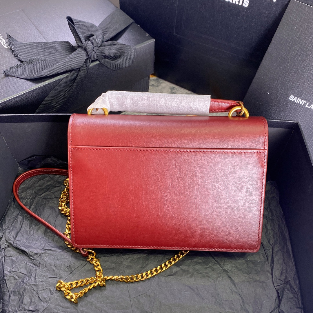 YSL SUNSET CHAIN WALLET IN SMOOTH LEATHER 7.4 X 5.5 X 2.1 INCHES - Image 3