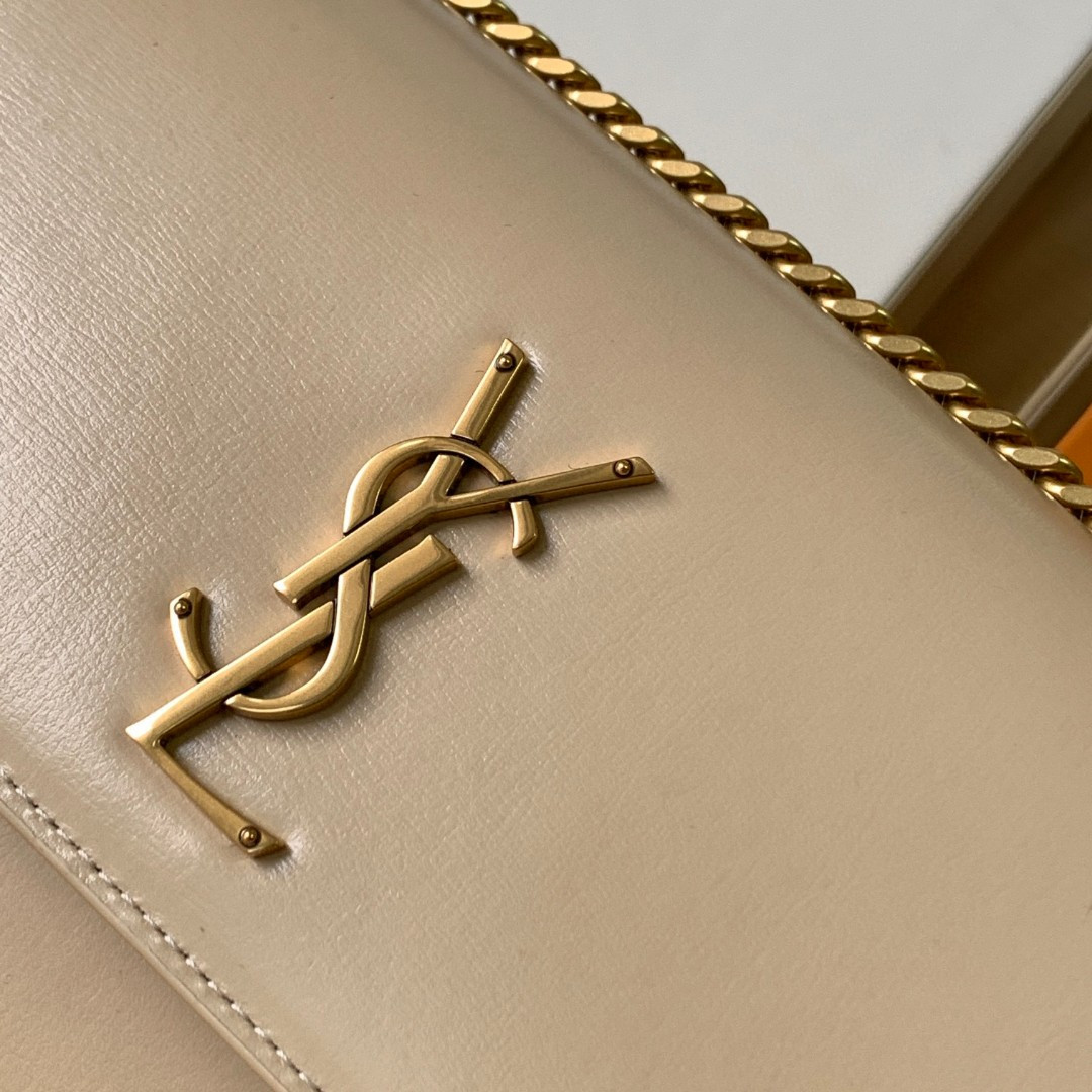 YSL SUNSET MEDIUM IN COATED-BARK LEATHER BEIGE(22*16*6.5cm) - Image 5