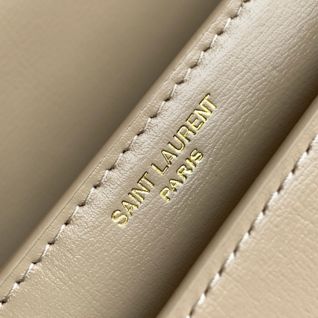 YSL SUNSET MEDIUM IN COATED-BARK LEATHER BEIGE(22*16*6.5cm) - Image 7
