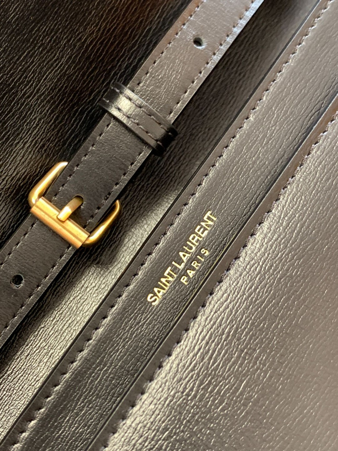 YSL SUNSET LARGE IN SMOOTH LEATHER BLACK 10.6 X 7 X 3.1 INCHES - Image 8