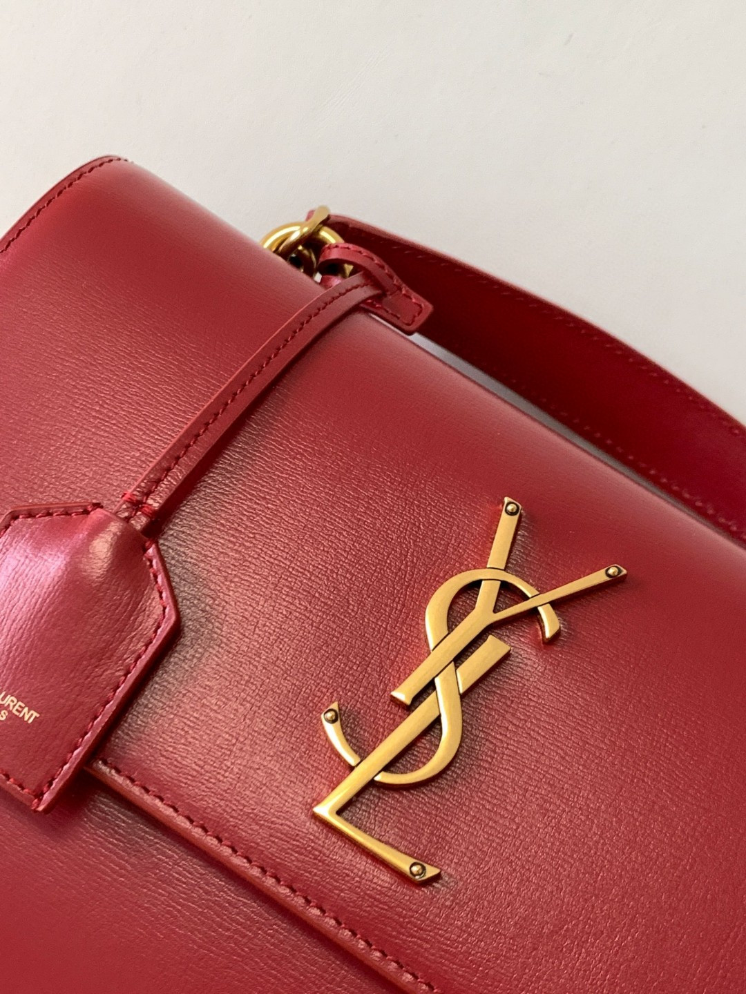 YSL SUNSET LARGE IN SMOOTH LEATHER RED 10.6 X 7 X 3.1 INCHES - Image 6