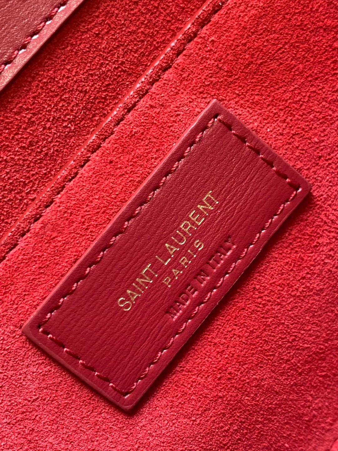 YSL SUNSET LARGE IN SMOOTH LEATHER RED 10.6 X 7 X 3.1 INCHES - Image 10