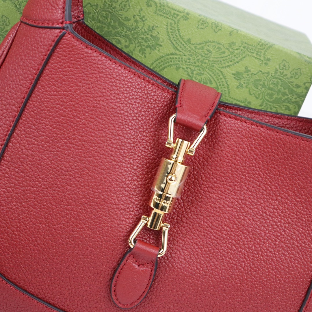 GUCCI JACKIE SMALL SHOULDER BAG Rosso Ancora 10.8 x 7.5 x 1.6 - Image 3