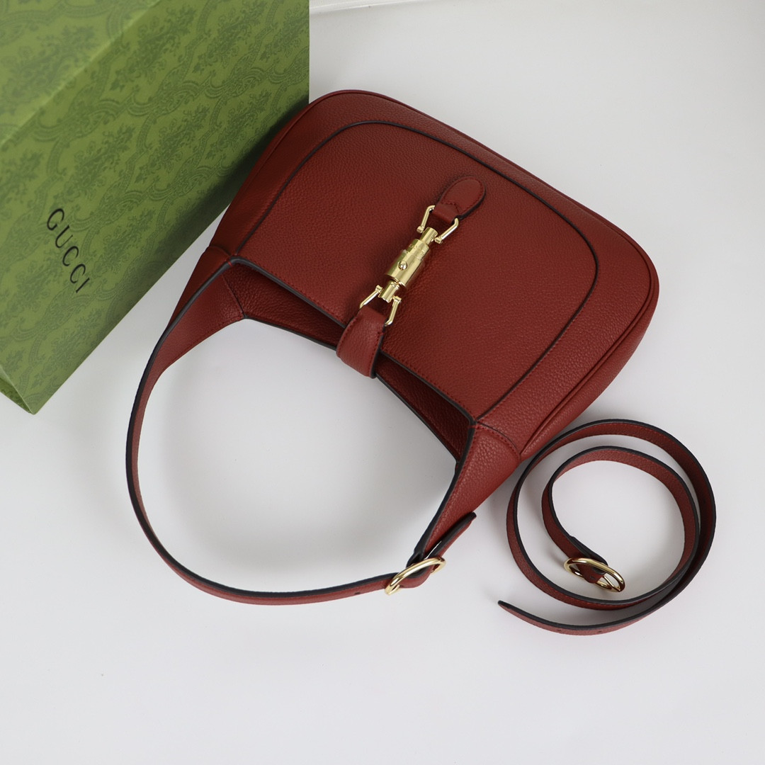 GUCCI JACKIE SMALL SHOULDER BAG Rosso Ancora 10.8 x 7.5 x 1.6 - Image 6