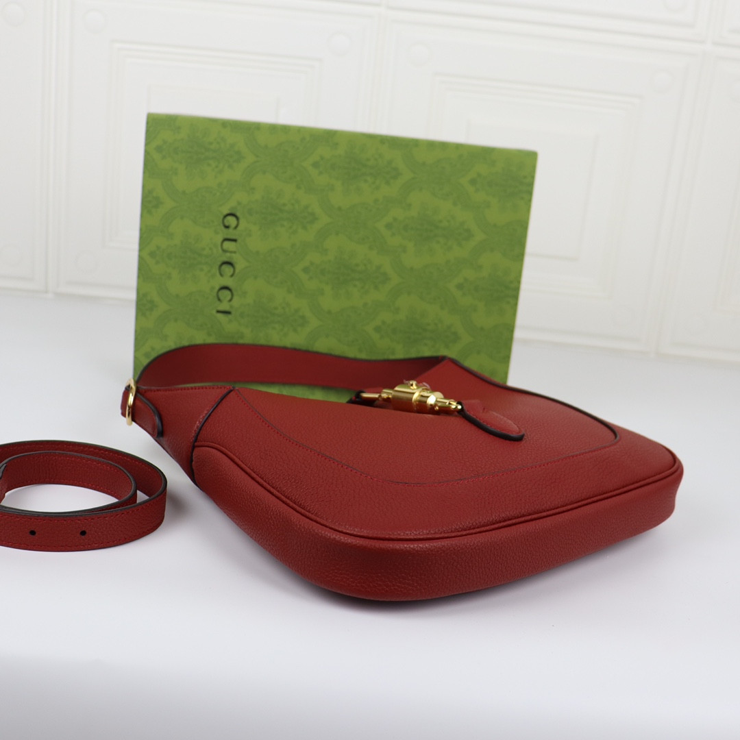 GUCCI JACKIE SMALL SHOULDER BAG Rosso Ancora 10.8 x 7.5 x 1.6 - Image 7