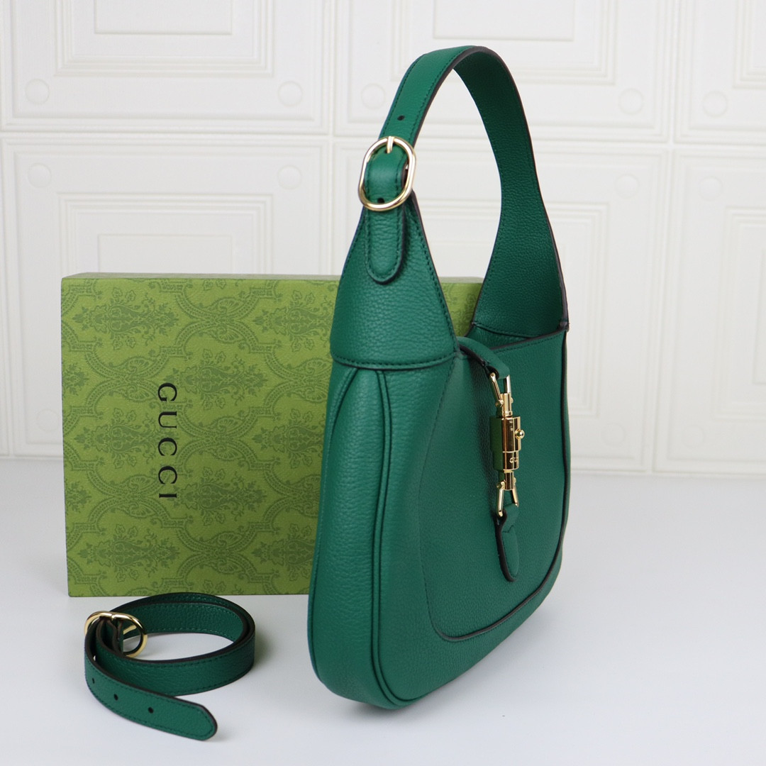 GUCCI JACKIE SMALL SHOULDER BAG Green 10.8 x 7.5 x 1.6 - Image 4