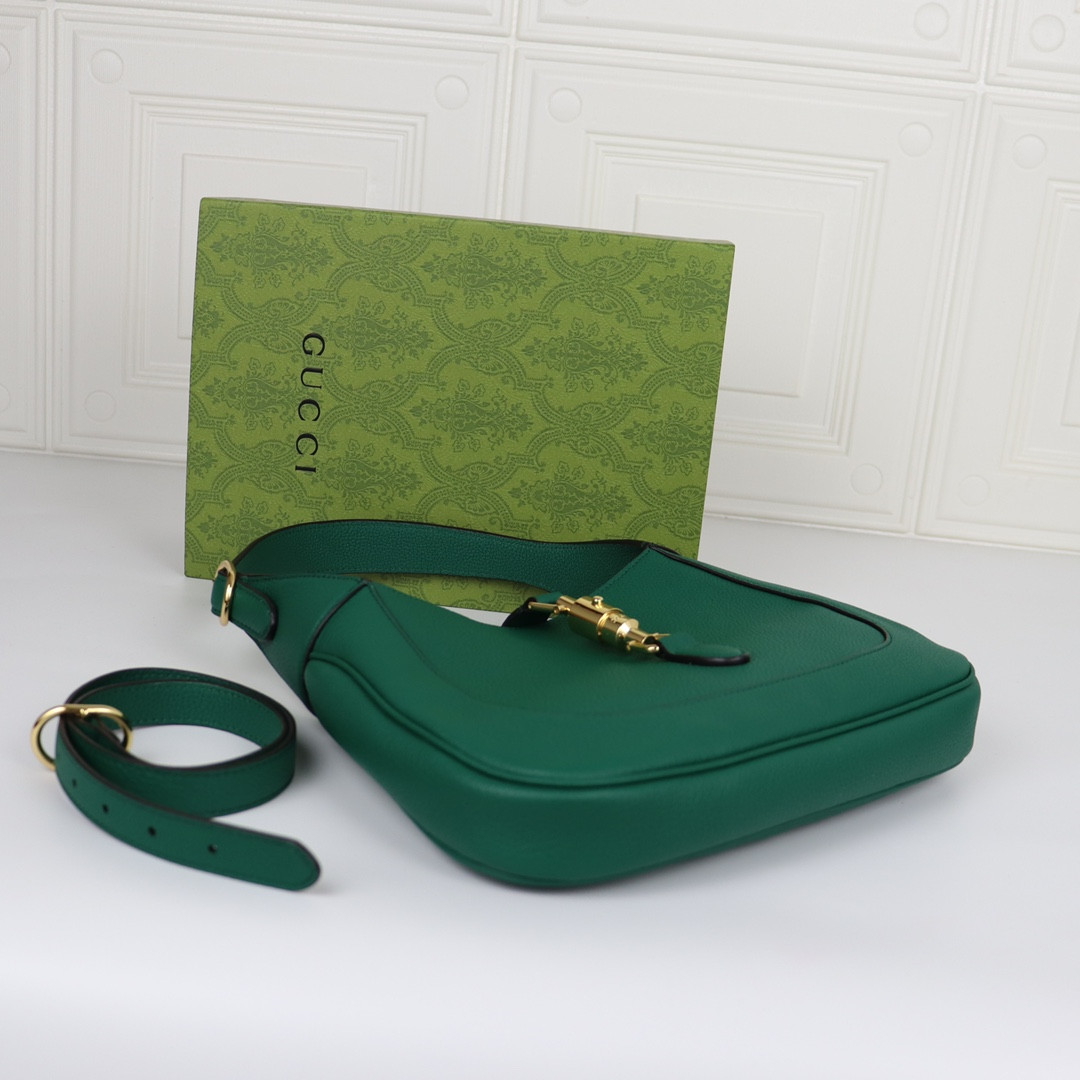 GUCCI JACKIE SMALL SHOULDER BAG Green 10.8 x 7.5 x 1.6 - Image 5